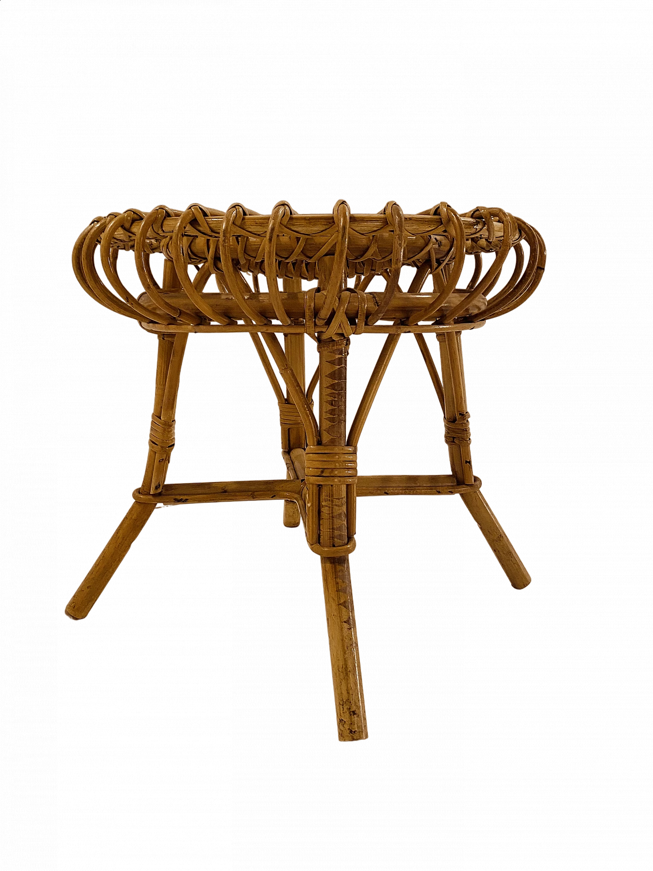 Rattan stool by Franco Albini, 1960s 9