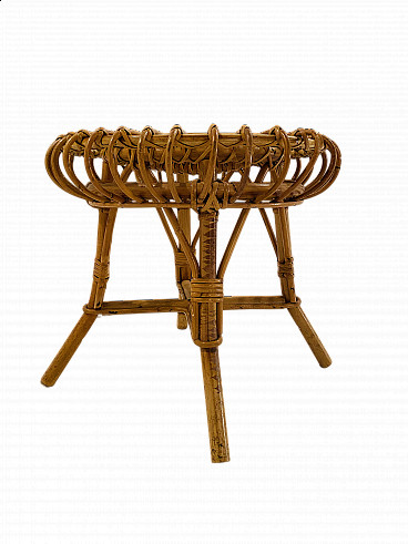 Rattan stool by Franco Albini, 1960s