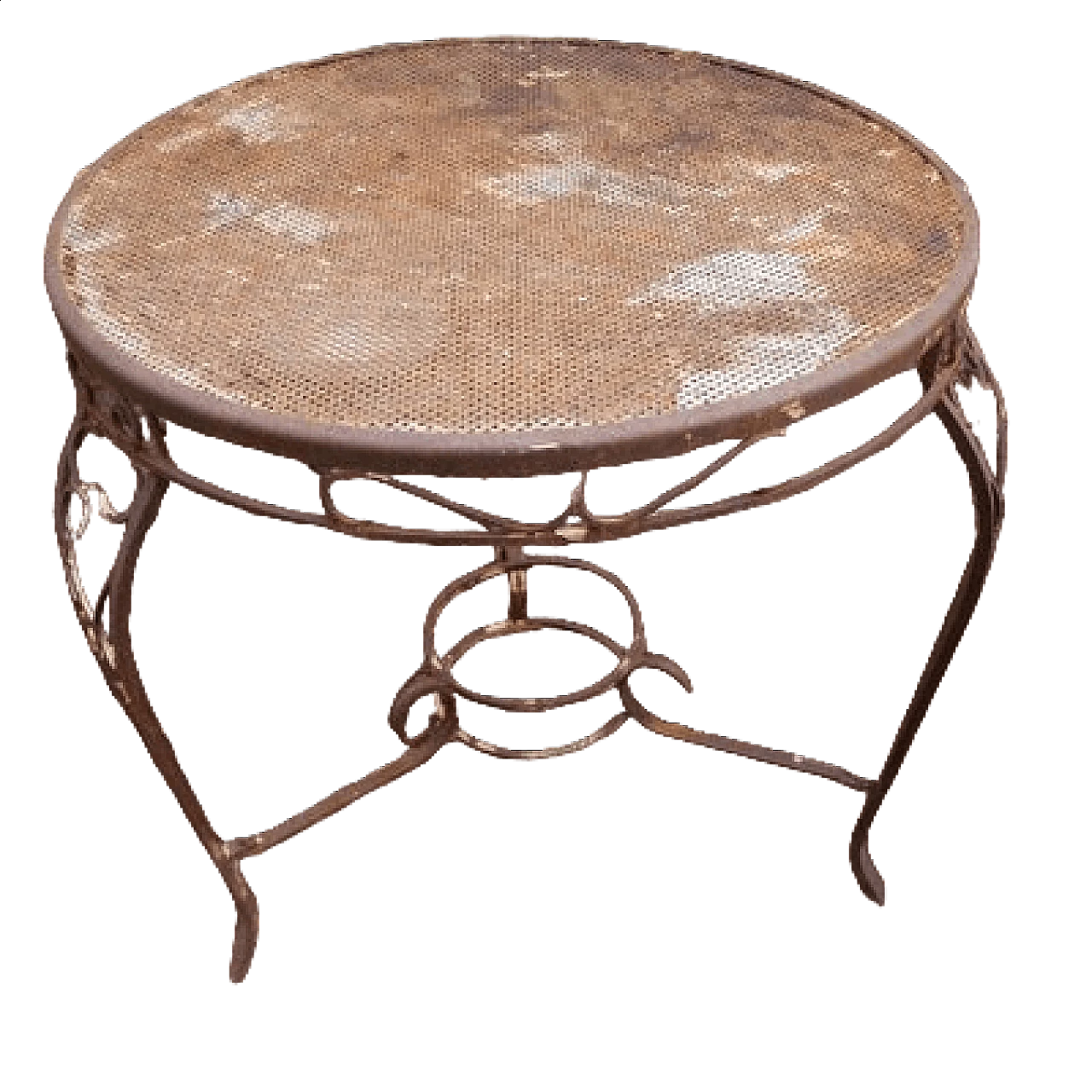 Wrought iron garden side table, 1950s 8