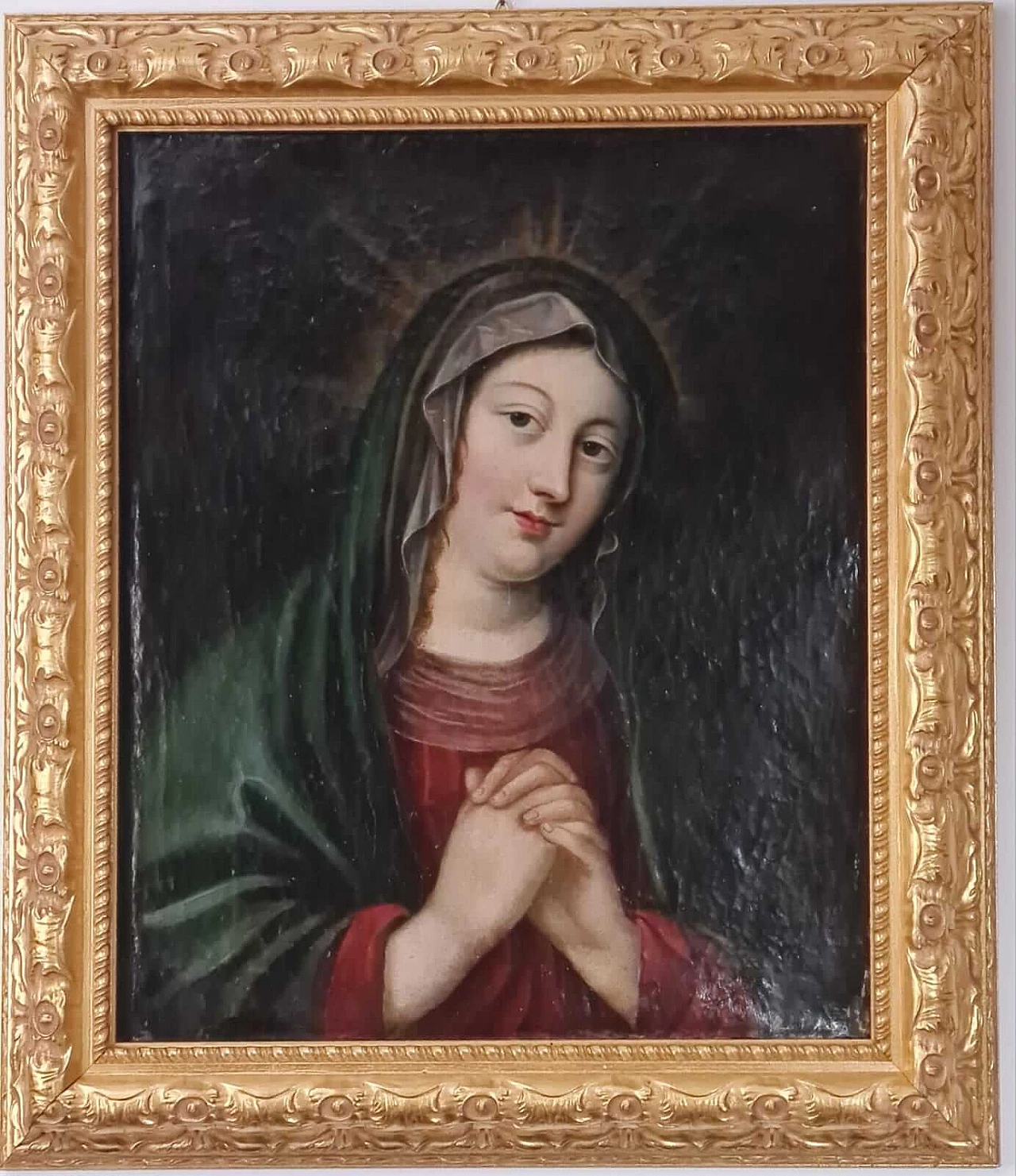 Flemish Madonna on canvas, 17th century 1
