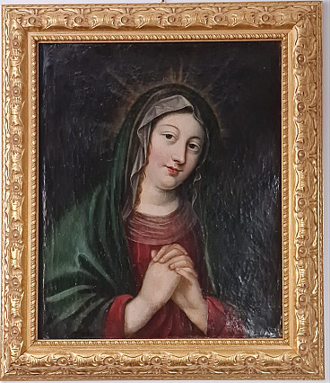 Flemish Madonna on canvas, 17th century