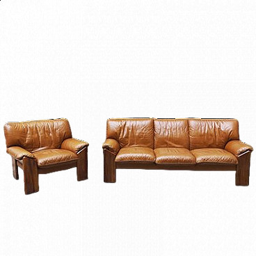Sofa and armchair by Mario Marenco for Mobil Girgi, 1970s