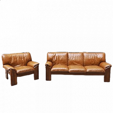 Sofa and armchair by Mario Marenco for Mobil Girgi, 1970s