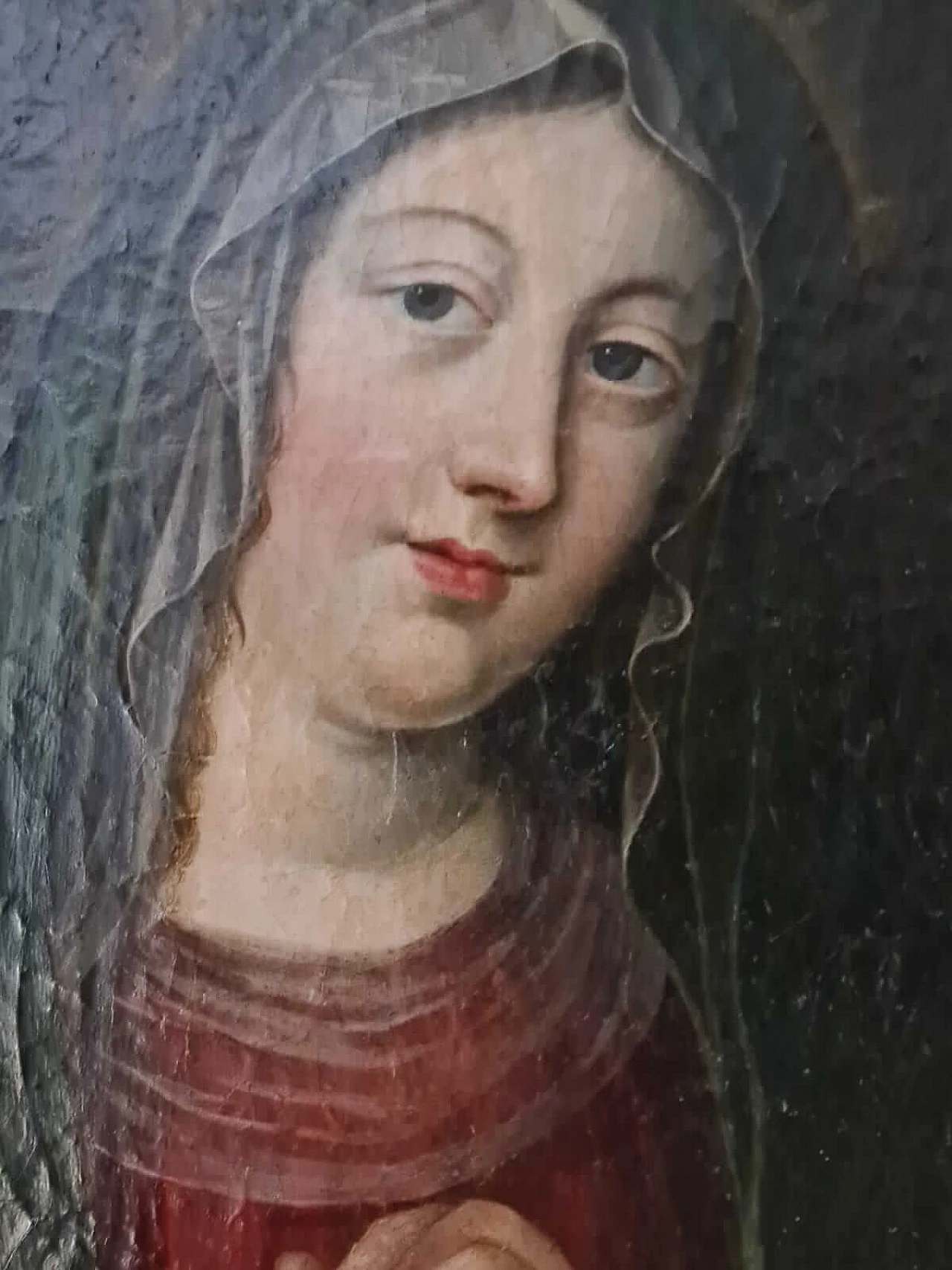 Flemish Madonna on canvas, 17th century 3