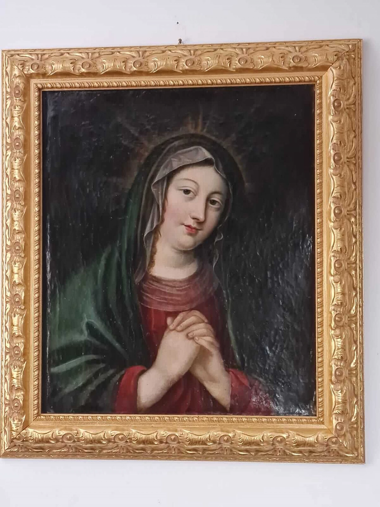 Flemish Madonna on canvas, 17th century 4