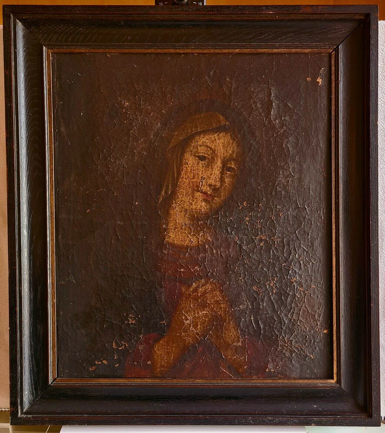 Flemish Madonna on canvas, 17th century 6