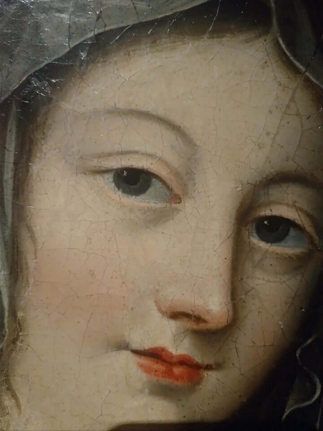 Flemish Madonna on canvas, 17th century 10