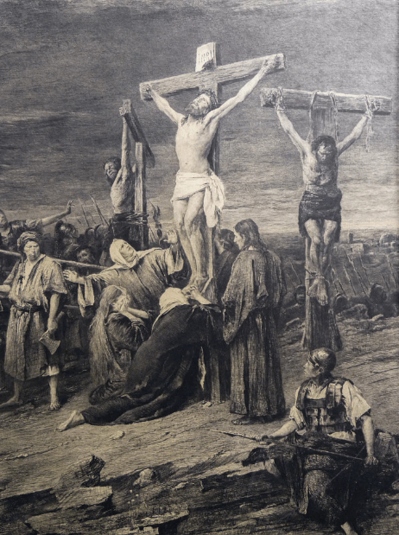 Karl Köpping and Mihály Munkácsy, Golgotha, etching, 1888 10