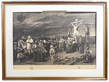 Karl Köpping and Mihály Munkácsy, Golgotha, etching, 1888