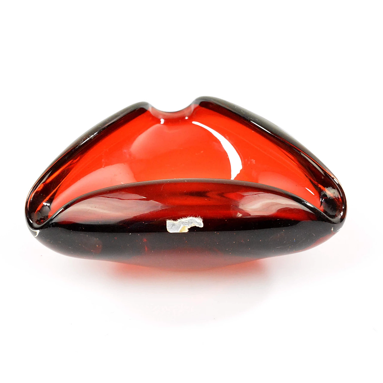 Red Murano glass ashtray by Galliano Ferro, 1960s 3