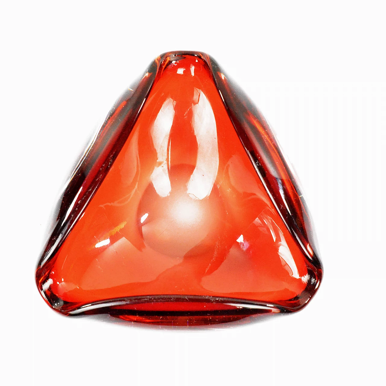 Red Murano glass ashtray by Galliano Ferro, 1960s 5