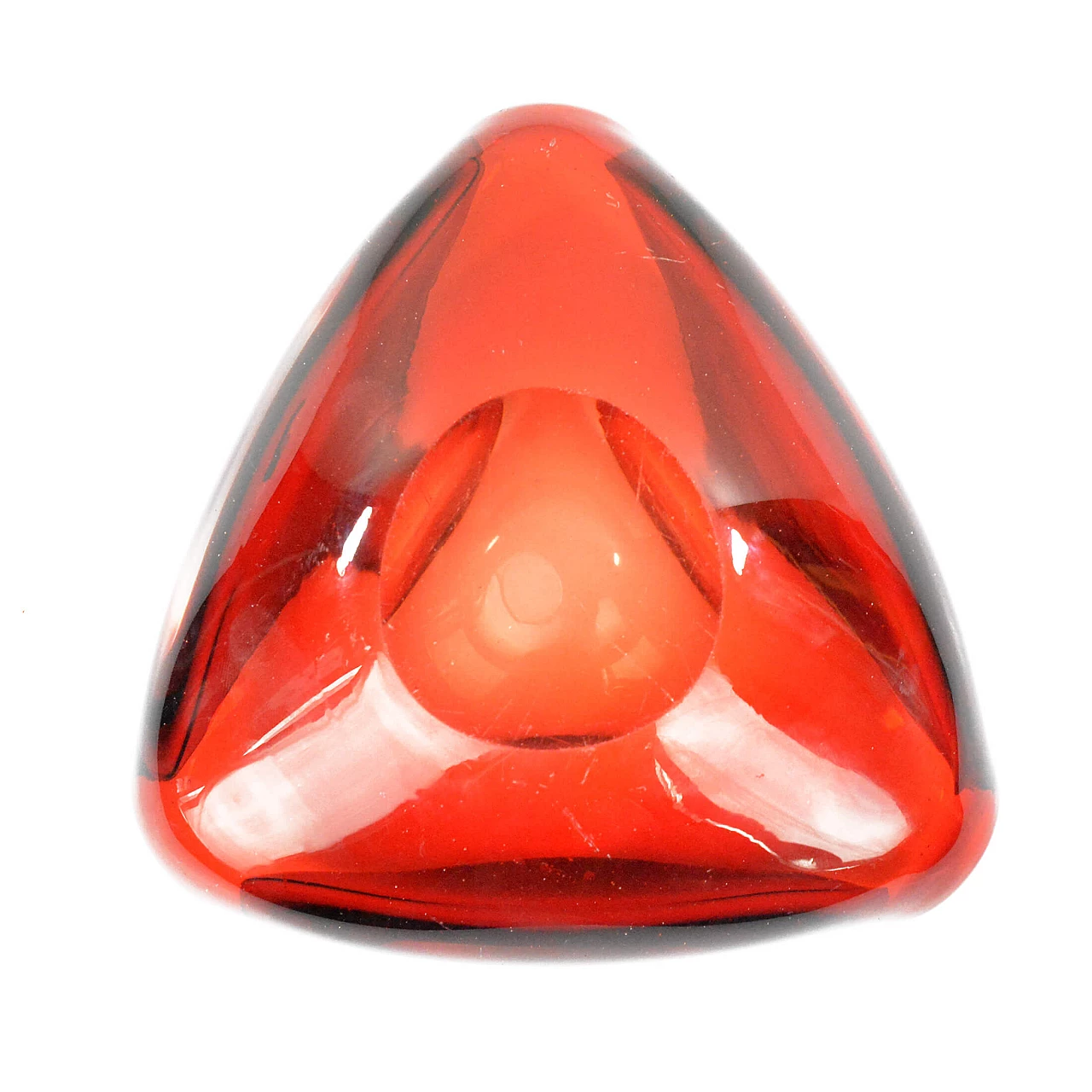 Red Murano glass ashtray by Galliano Ferro, 1960s 6