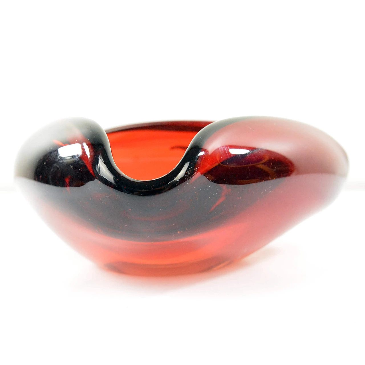 Red Murano glass ashtray by Galliano Ferro, 1960s 7