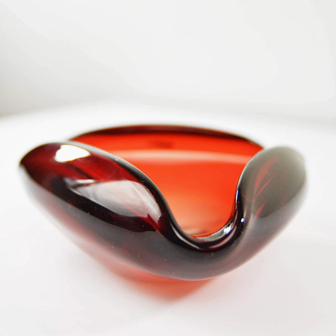 Red Murano glass ashtray by Galliano Ferro, 1960s 9