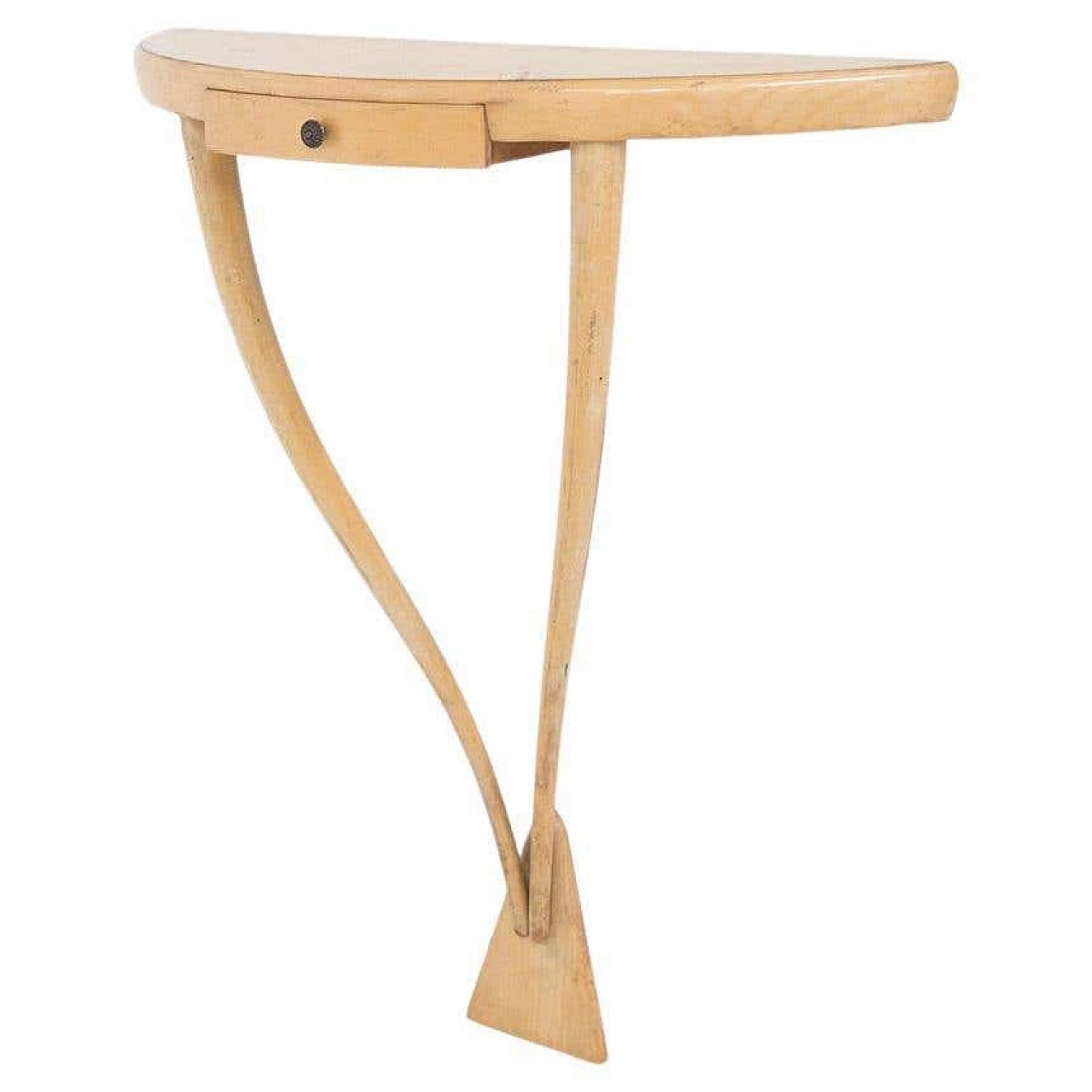 Solid wood wall console table attributed to Paolo Buffa, 1950s 7