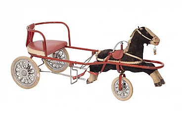 Toy cart with horse, 1950s