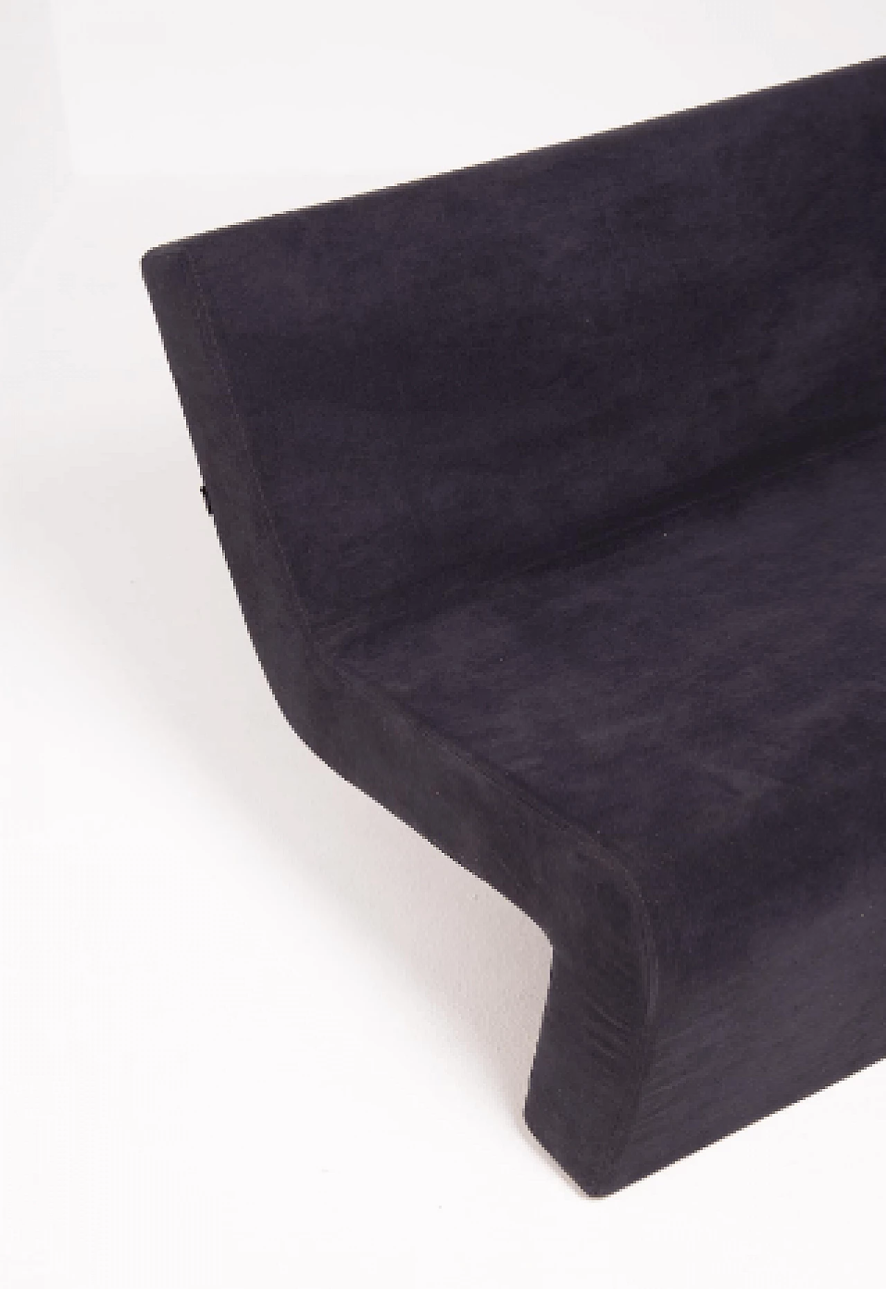 Divano in acciaio e velluto nero di MDF Italia, anni '90 5