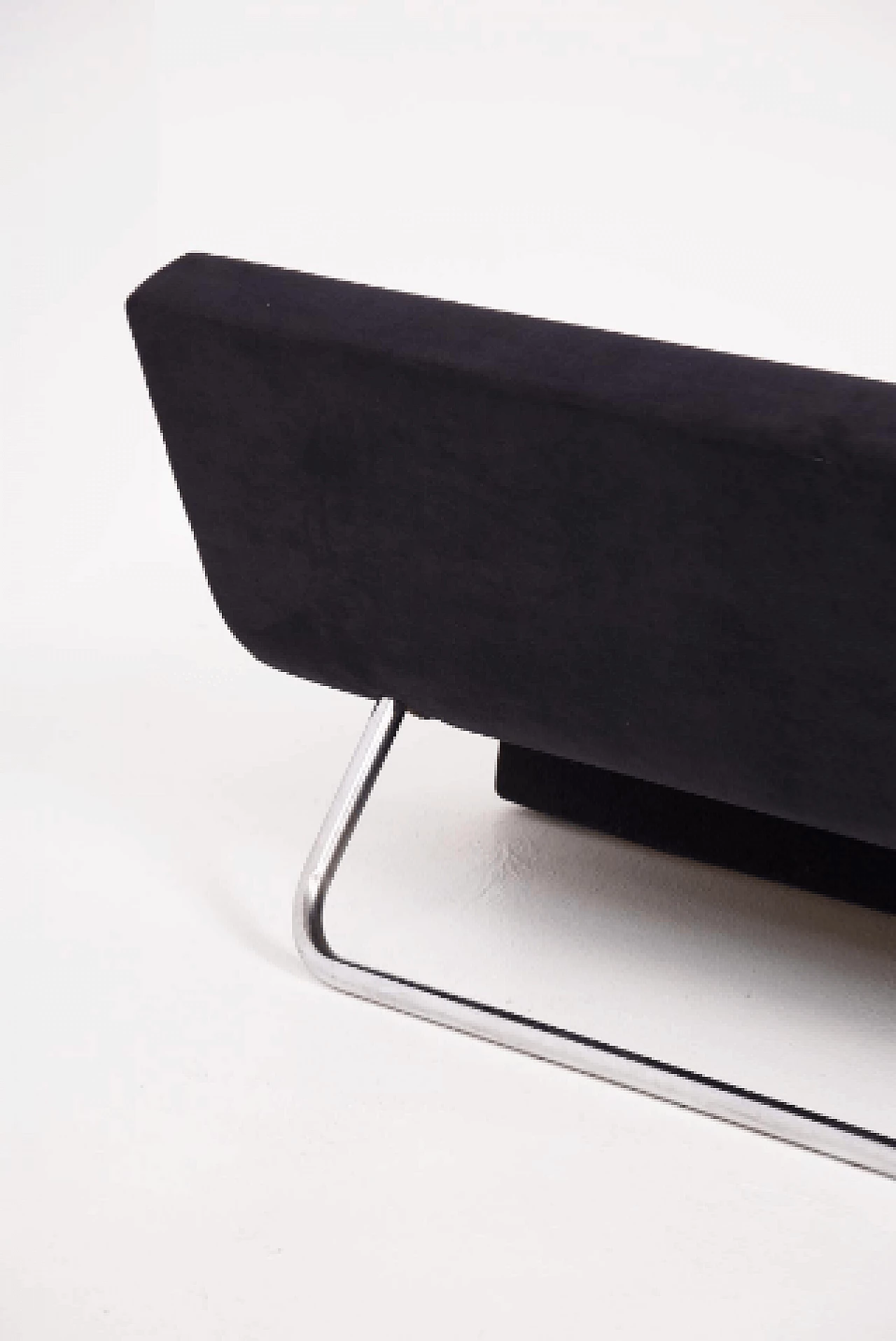 Divano in acciaio e velluto nero di MDF Italia, anni '90 6