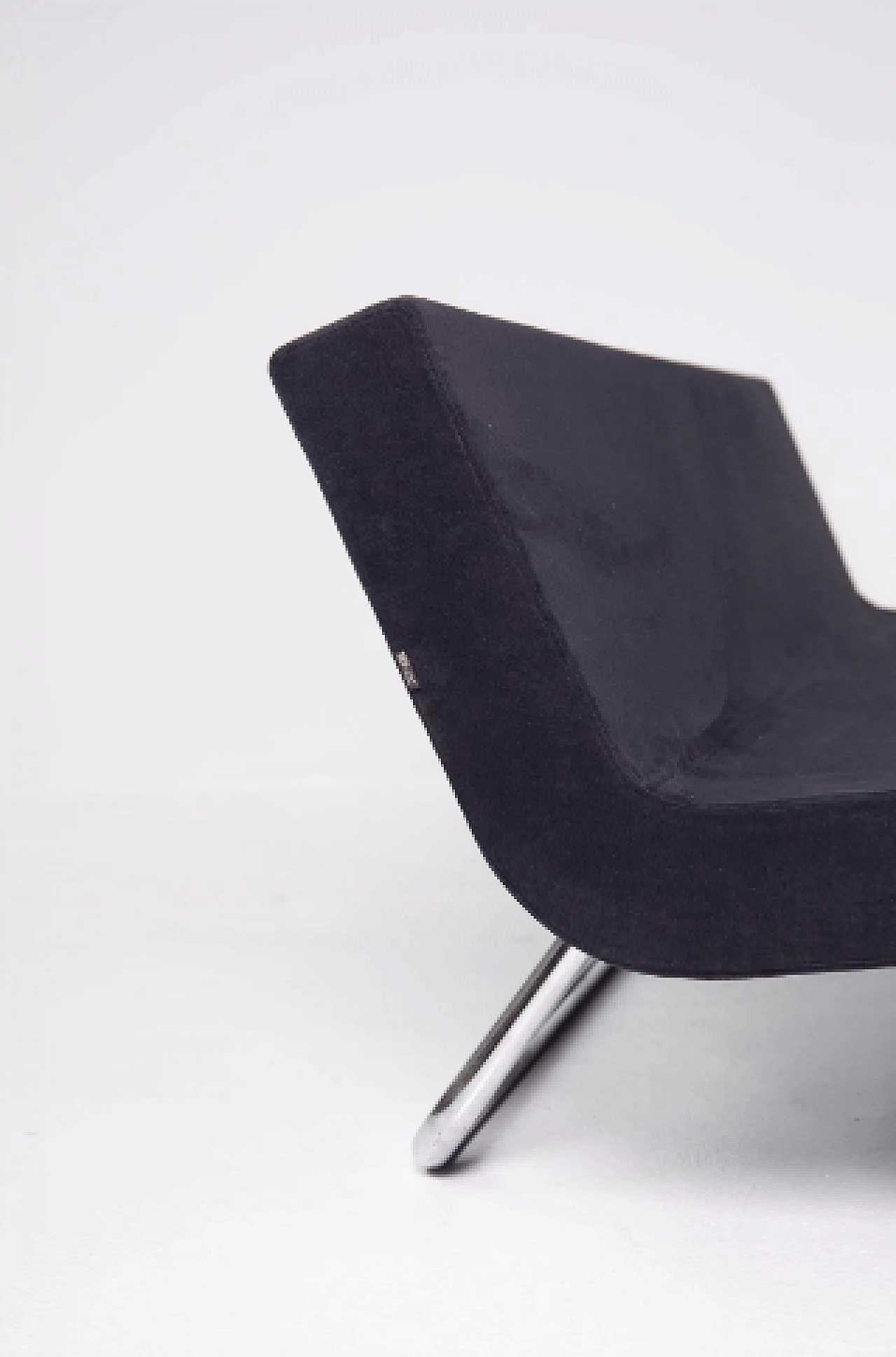 Divano in acciaio e velluto nero di MDF Italia, anni '90 7