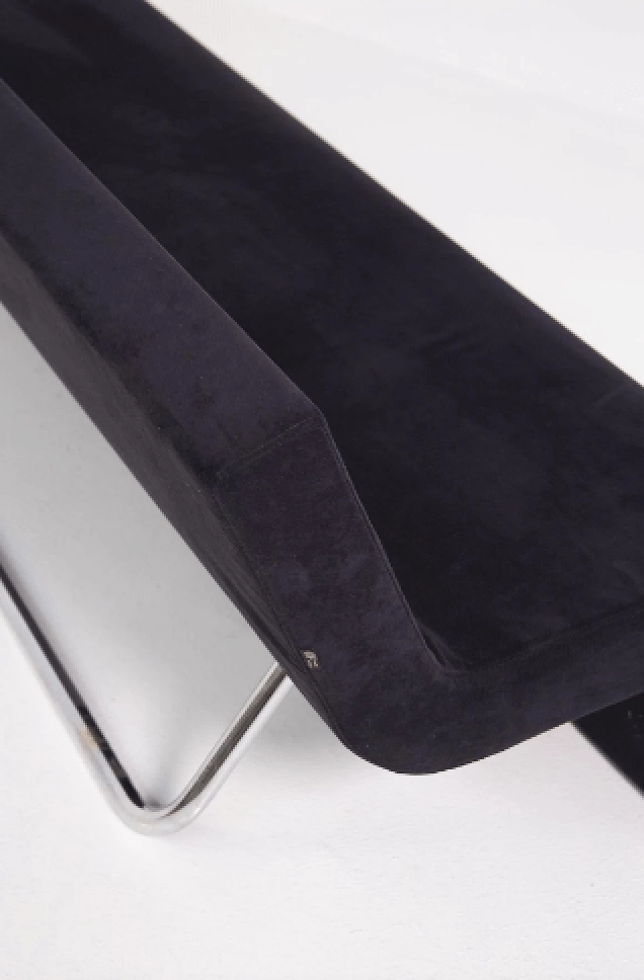 Divano in acciaio e velluto nero di MDF Italia, anni '90 14