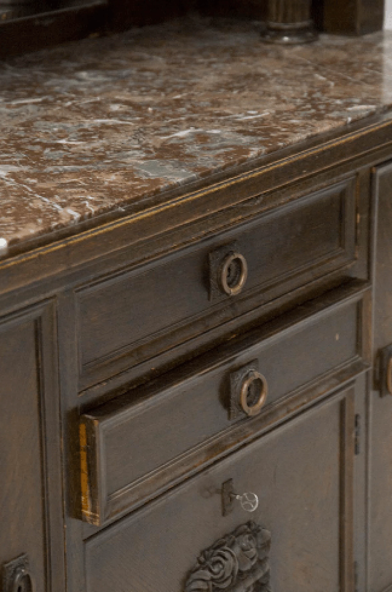 Credenza doppio corpo in legno di Ignaz Herlinger, '800 5