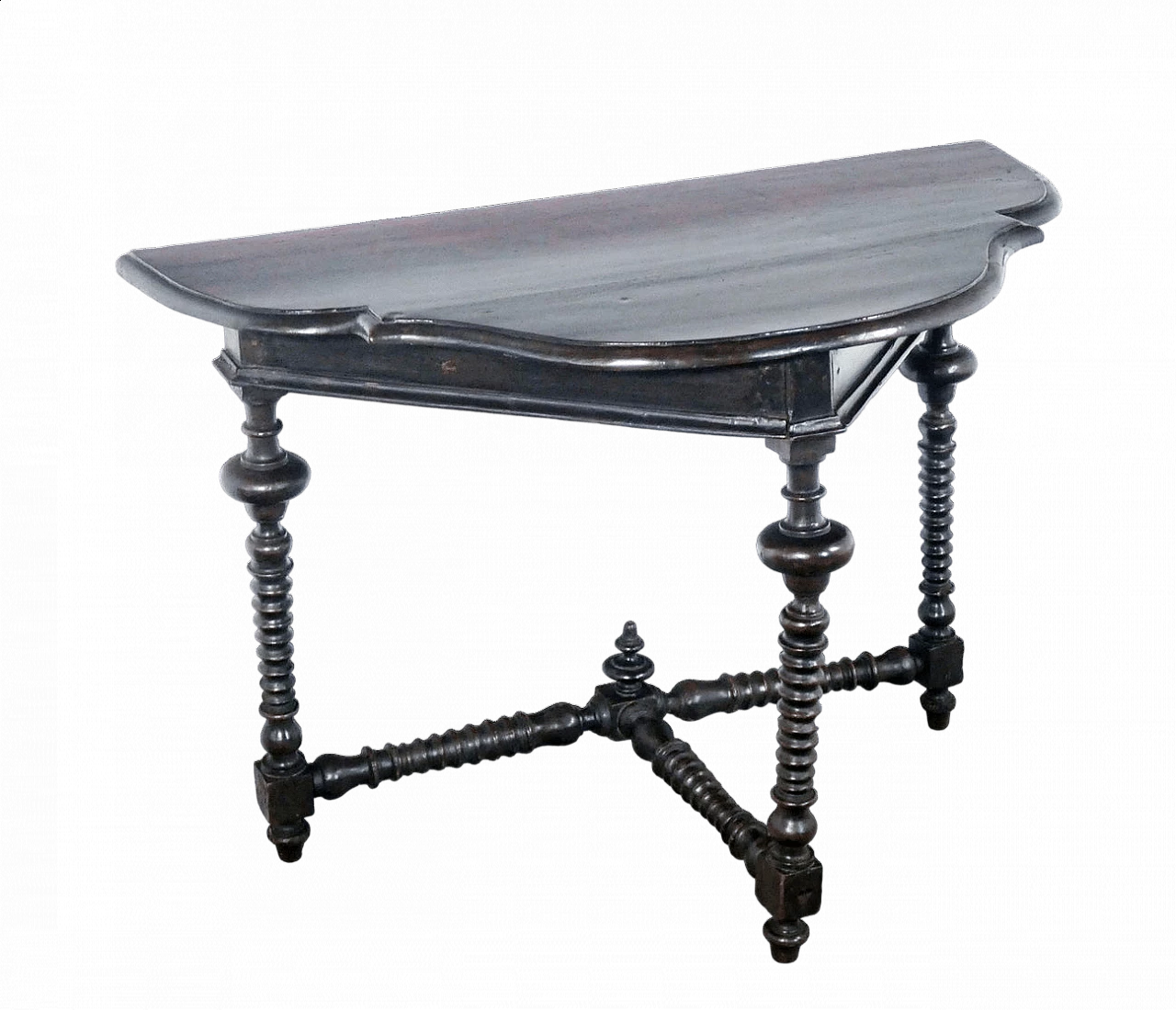 Louis XIII solid walnut console table, 17th century 8