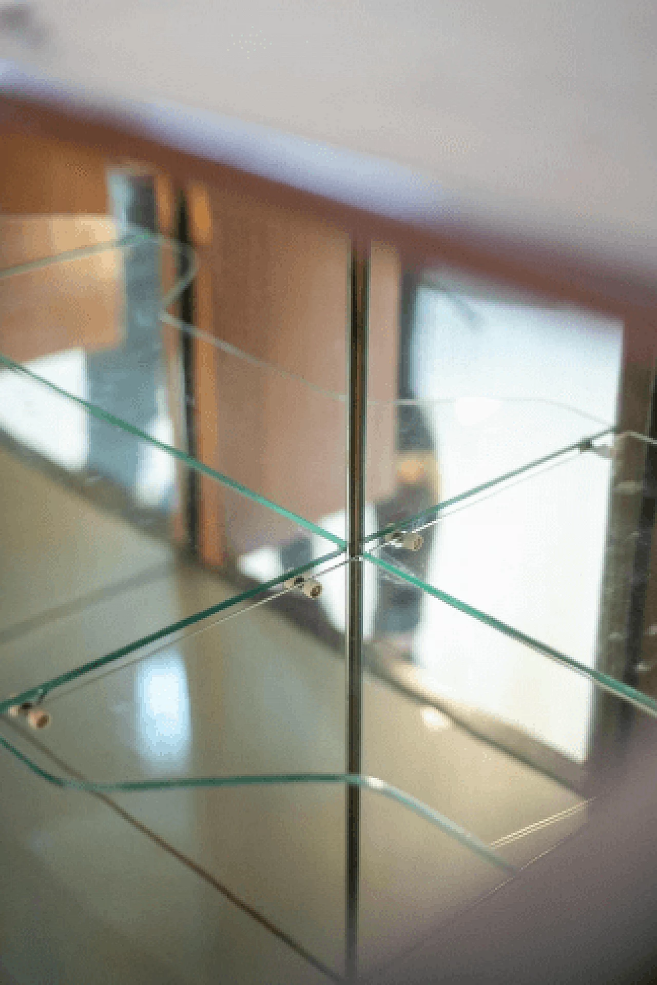 Dark wood, glass and brass bar cabinet, 1950s 12
