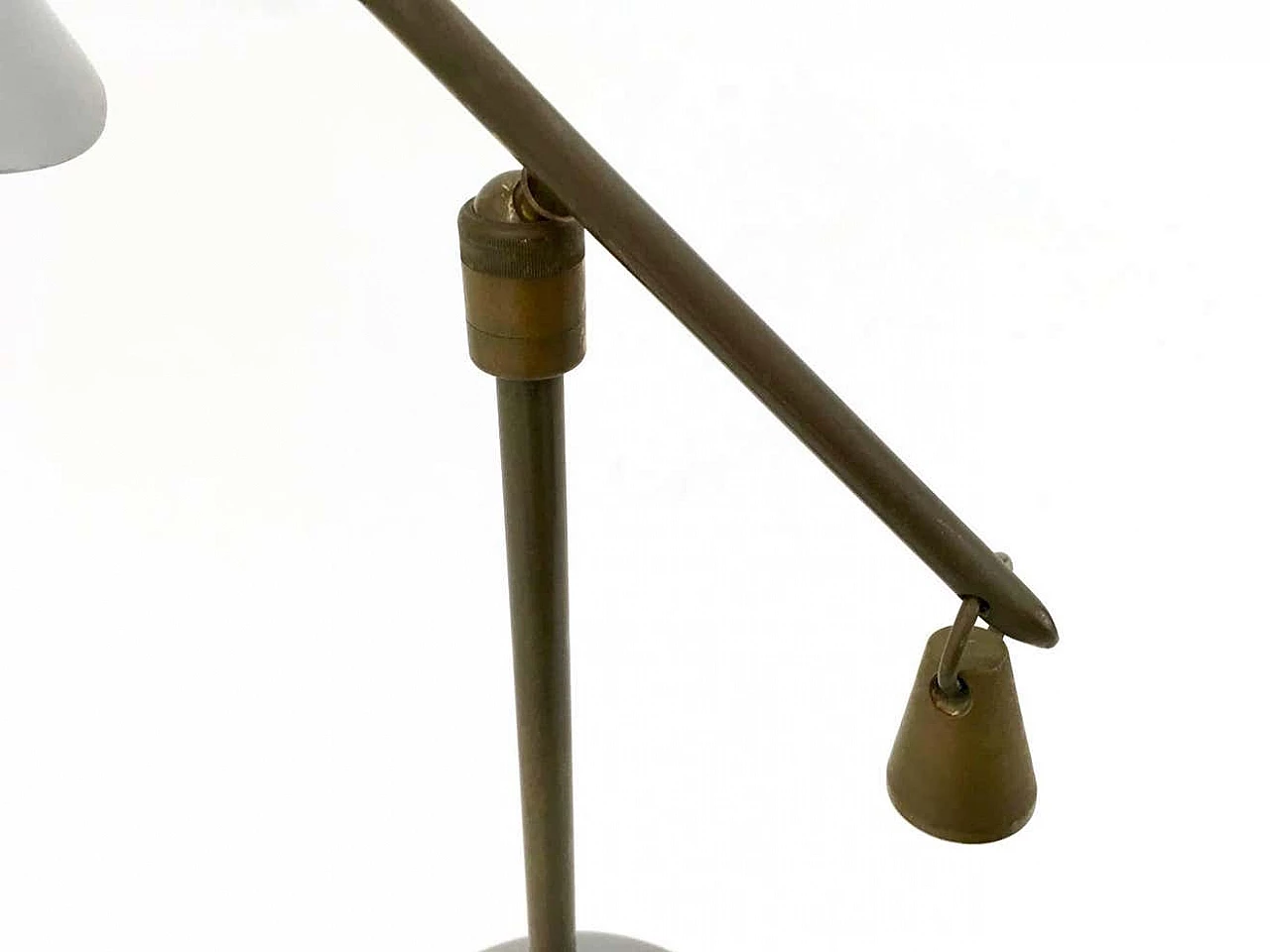 Brass and painted metal table lamp, 1950s 4