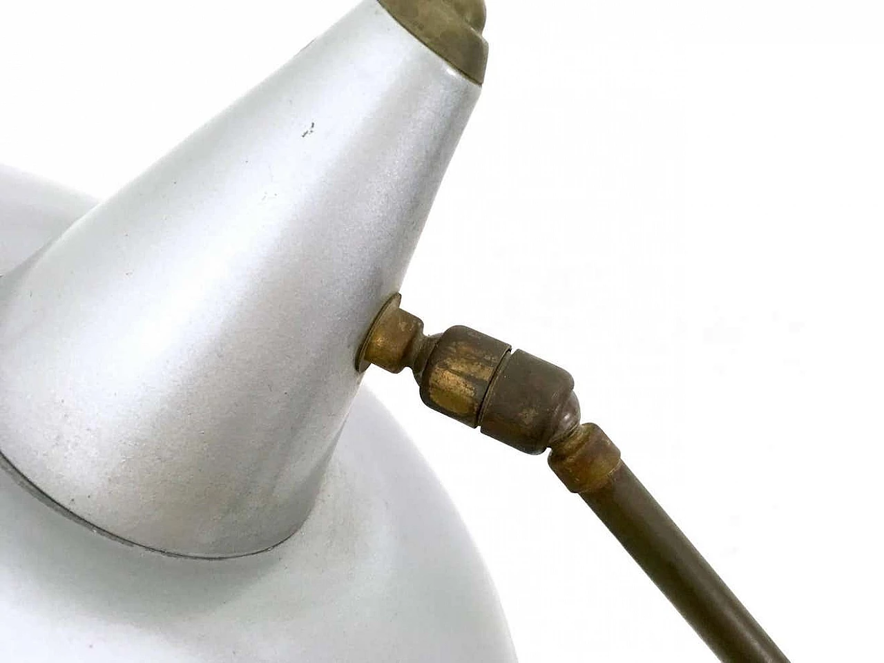 Brass and painted metal table lamp, 1950s 5