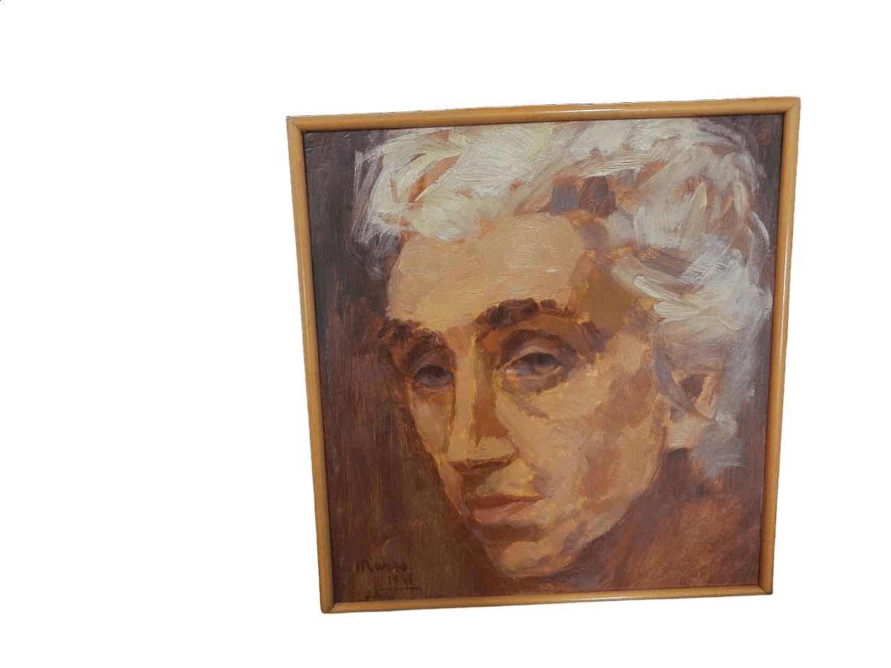 Mina Anselmi, Volto di donna, dipinto a olio su compensato, 1946 10