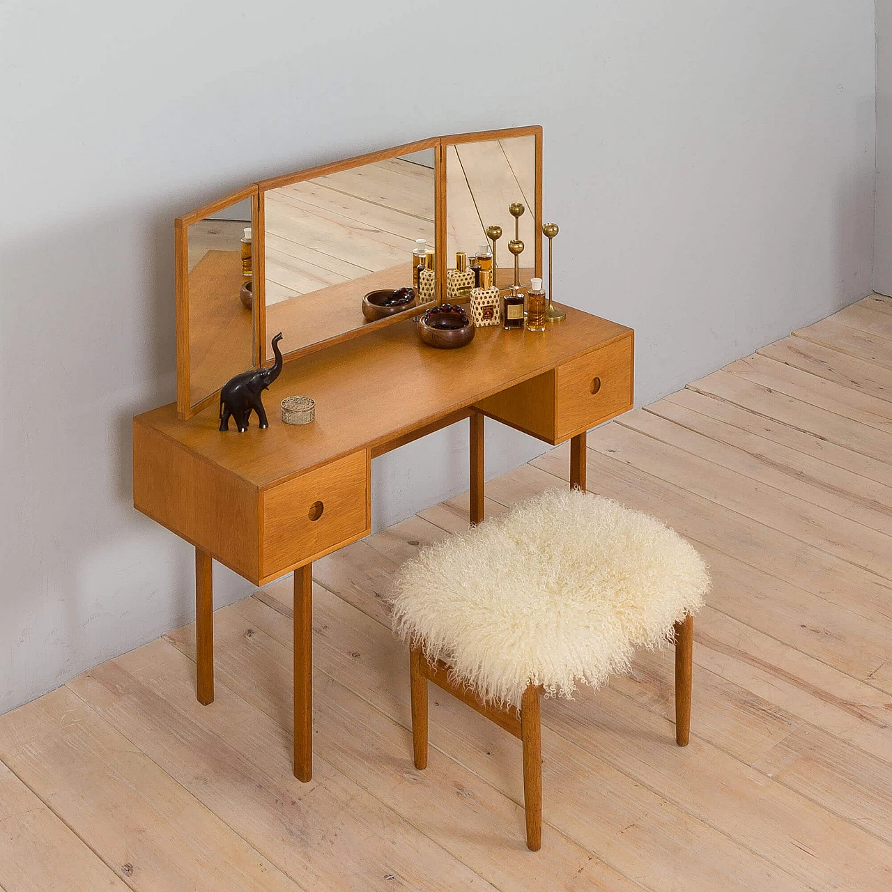 Oak dressing table 40 by Kai Kristiansen for Aksel Kjersgaard, 1960s 1