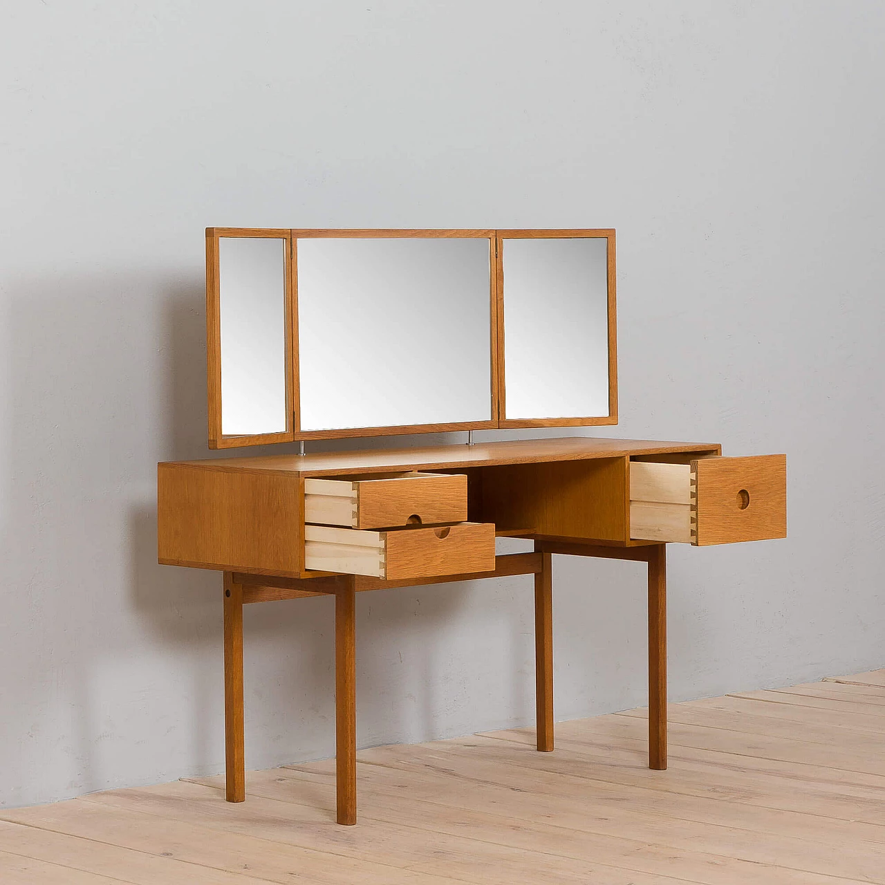 Oak dressing table 40 by Kai Kristiansen for Aksel Kjersgaard, 1960s 6