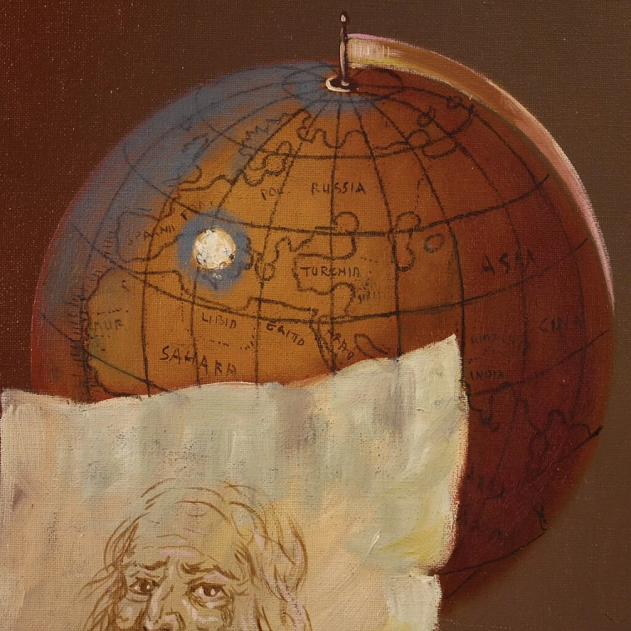 Dipinto su tela Natura morta con strumenti musicali, '900 12