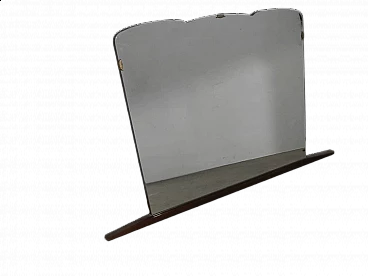 Mirror with wood lower frame, 1950s
