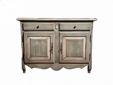 Green and beige pickled lacquered Provençal-style sideboard, early 20th century