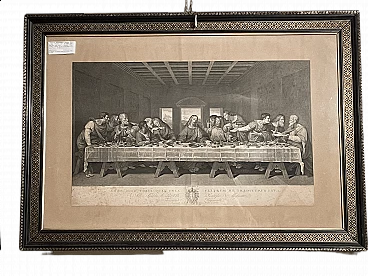 Engraving The Last Supper of Leonardo Da Vinci by Rainaldi Francesco, 18th century