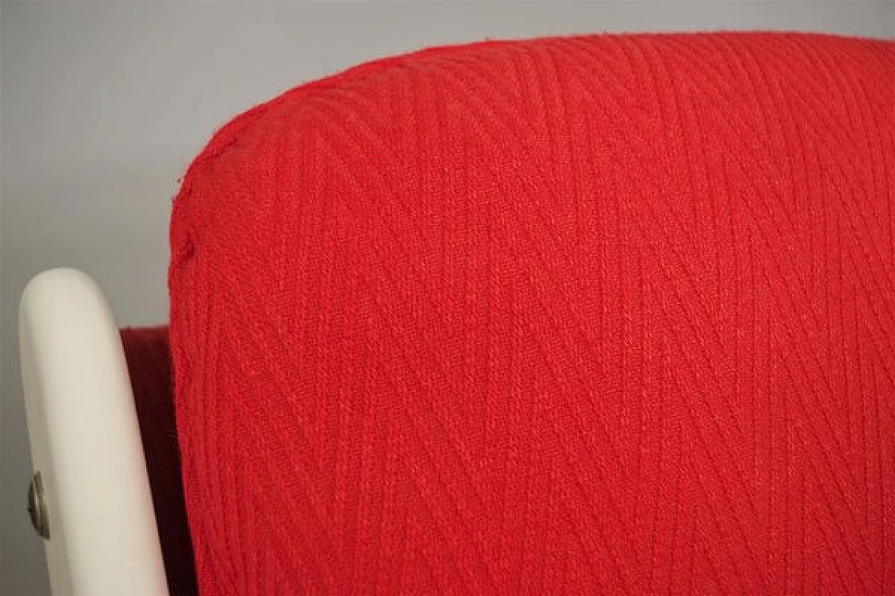 Pair of red and white armchairs, 1970s 33