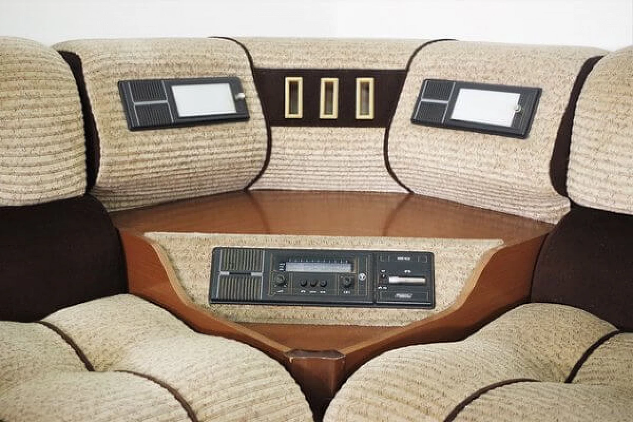 Divano modulare angolare con radio, anni '70 6