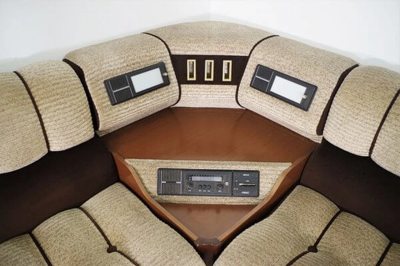 Modular corner sofa with radio, 1970s 8