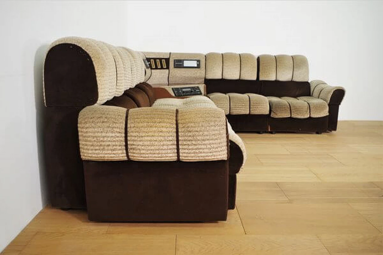 Modular corner sofa with radio, 1970s 16