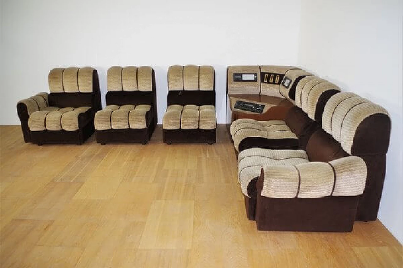 Modular corner sofa with radio, 1970s 17