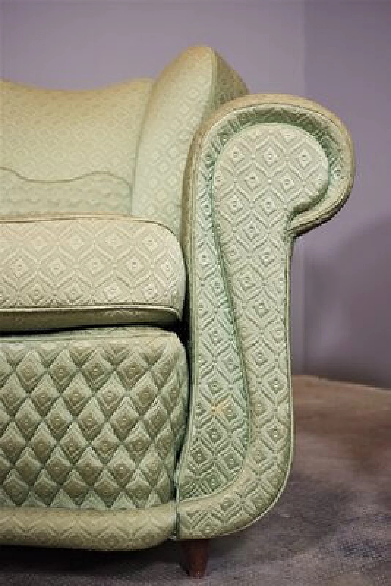 Pair of Polo Buffa style fan armchairs, 1950s 1460380