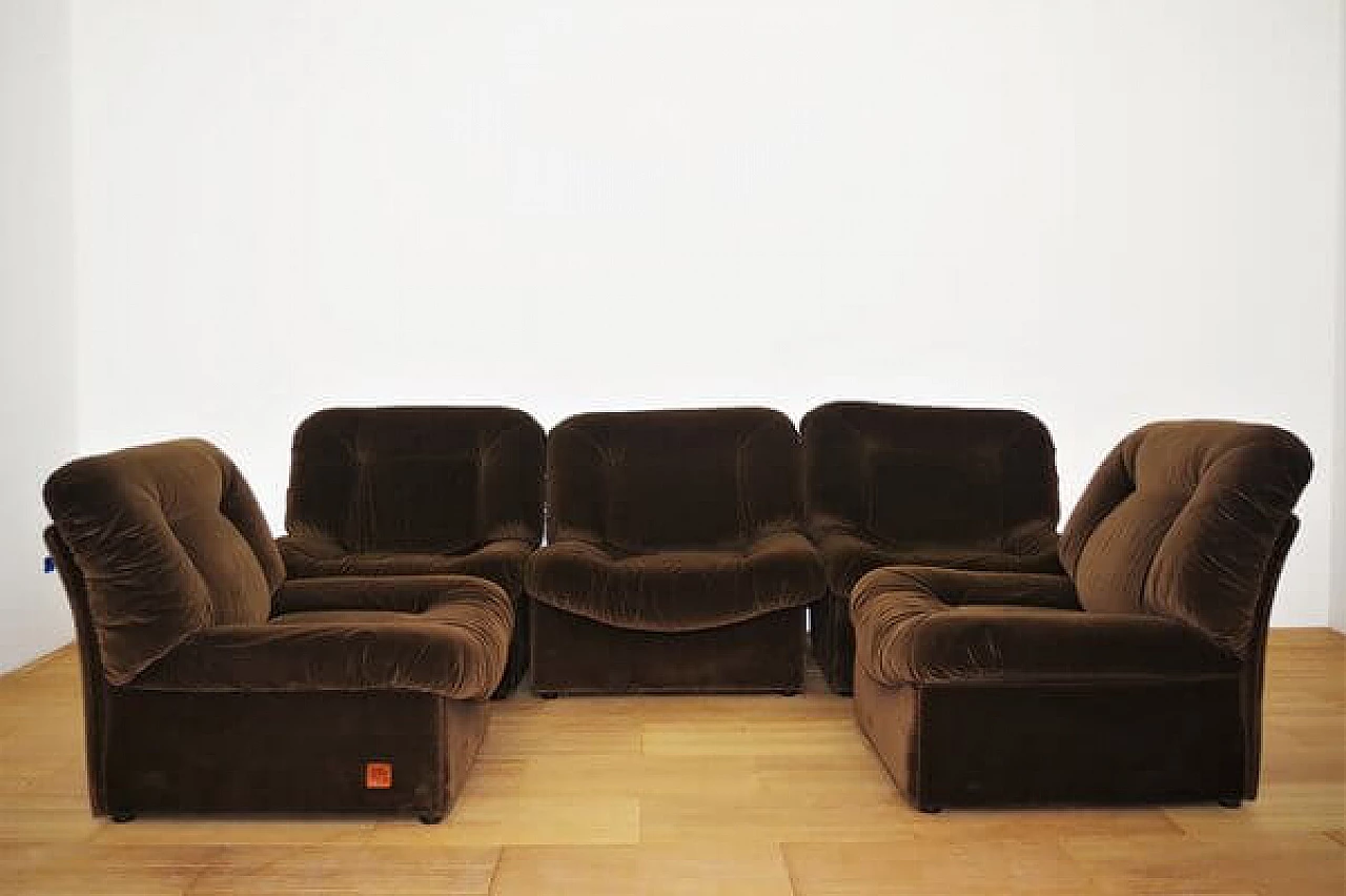 5 Panarea modular armchairs by Lev & Lev, 1970s 1