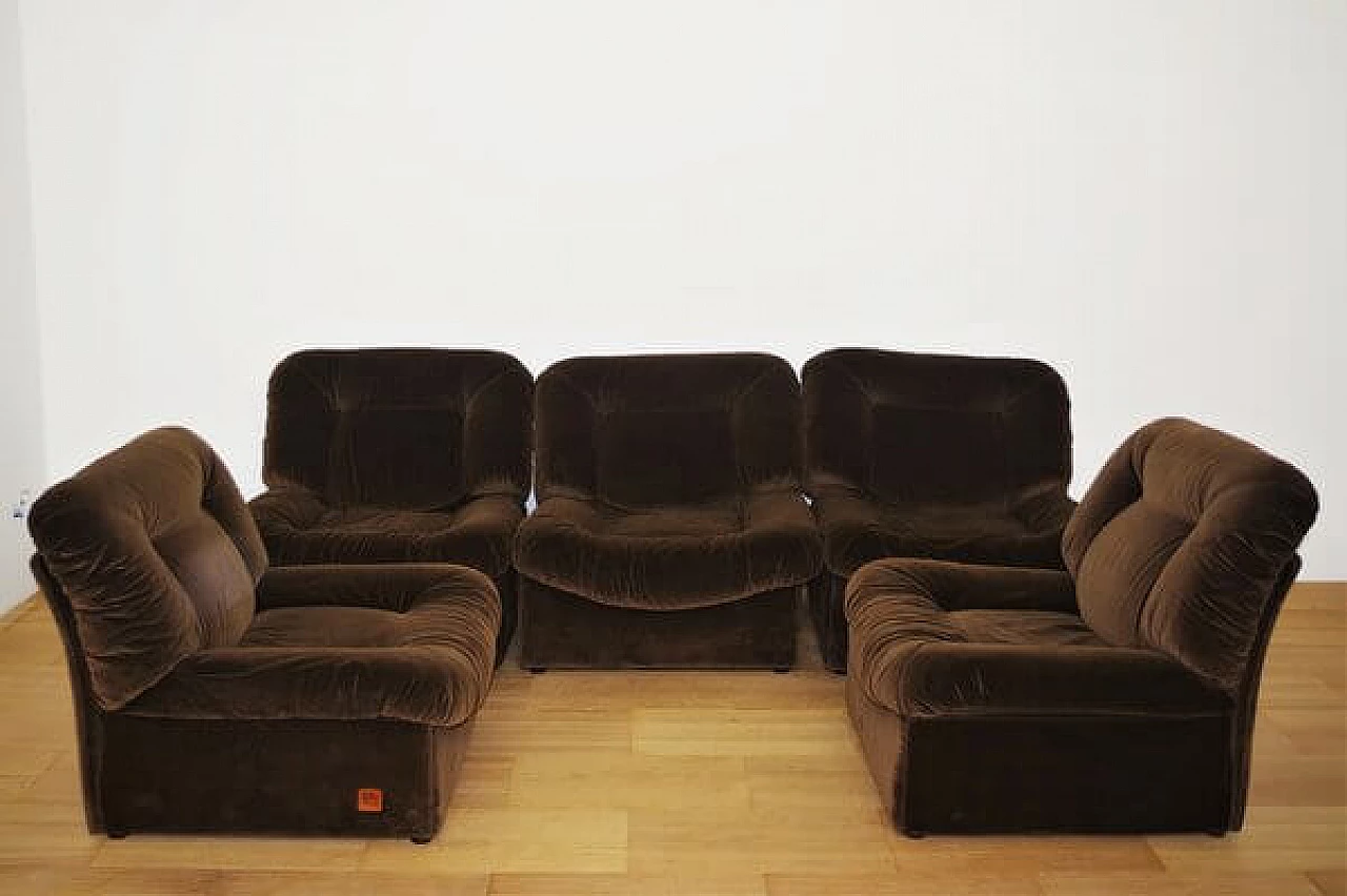 5 Panarea modular armchairs by Lev & Lev, 1970s 2