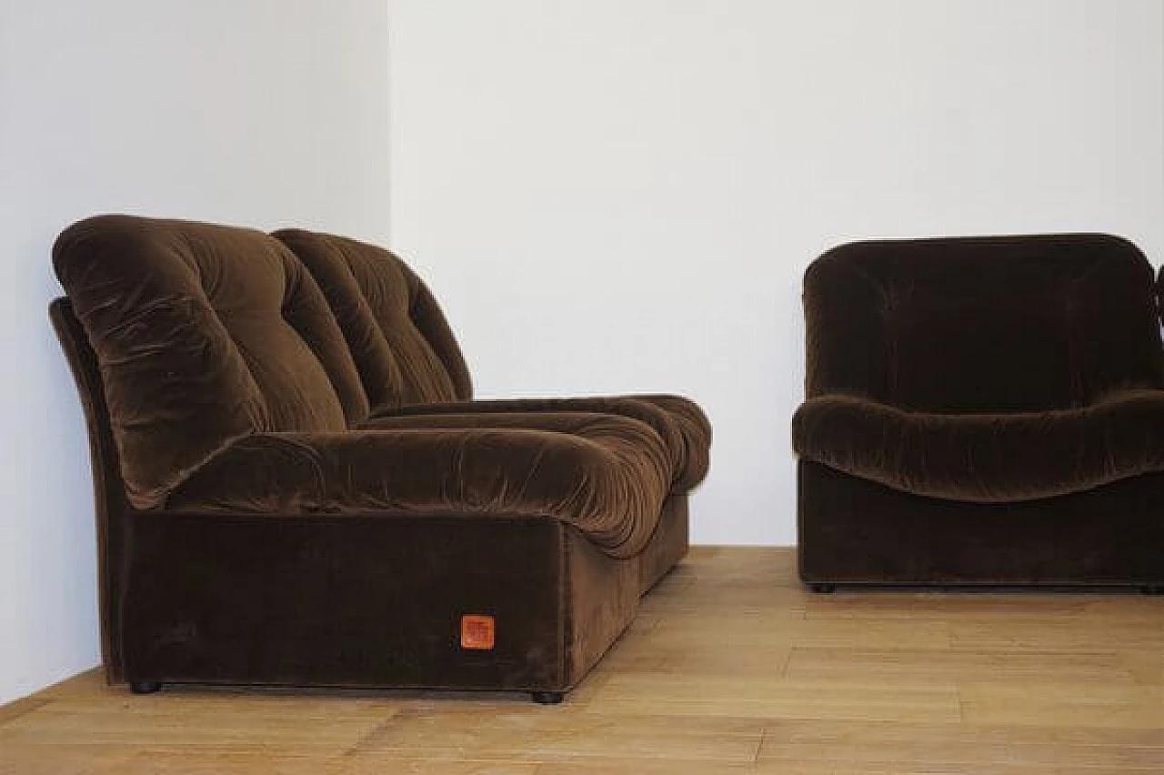 5 Panarea modular armchairs by Lev & Lev, 1970s 4