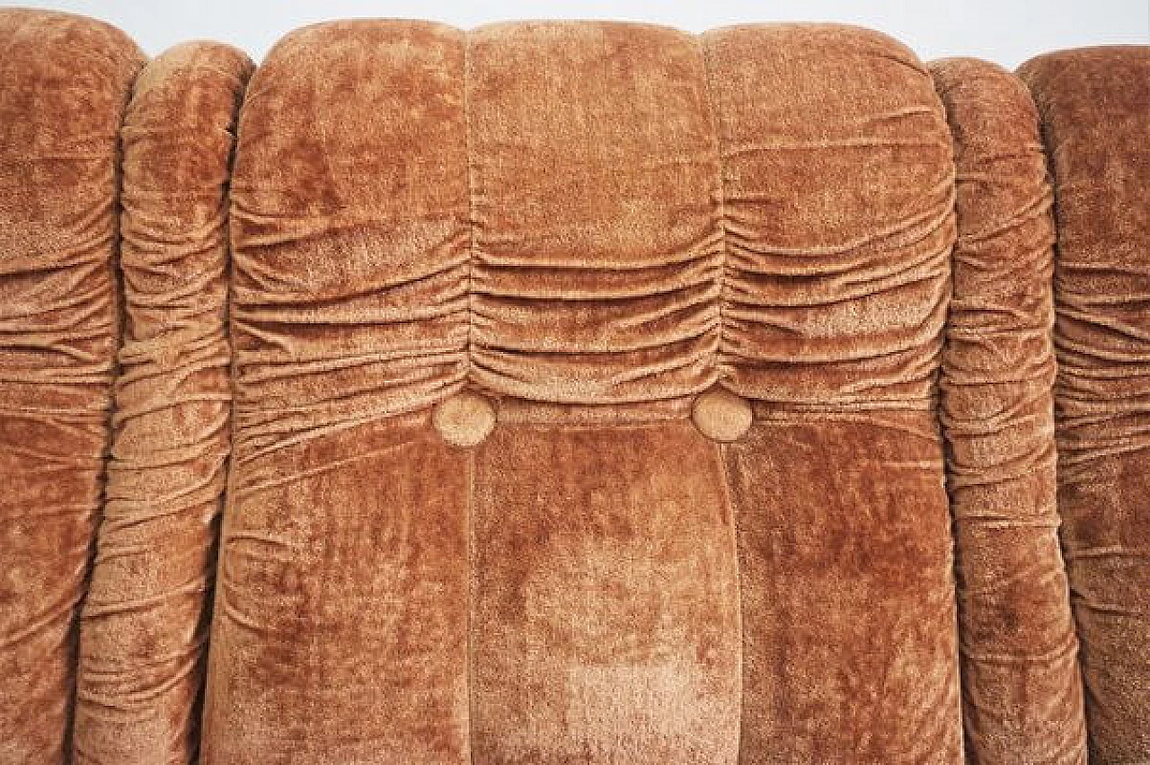 Pair of velvet armchairs and sofa, 1970s 10