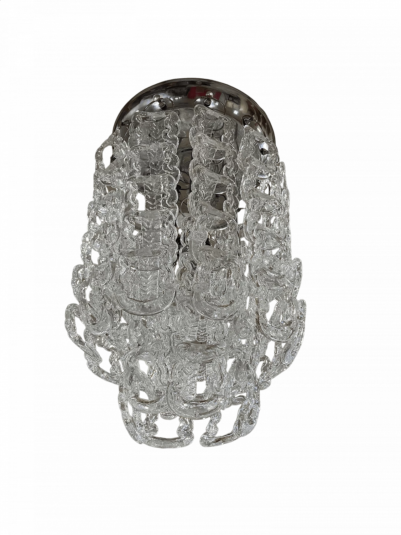 Glass chandelier for Mazzega, 1960s 15