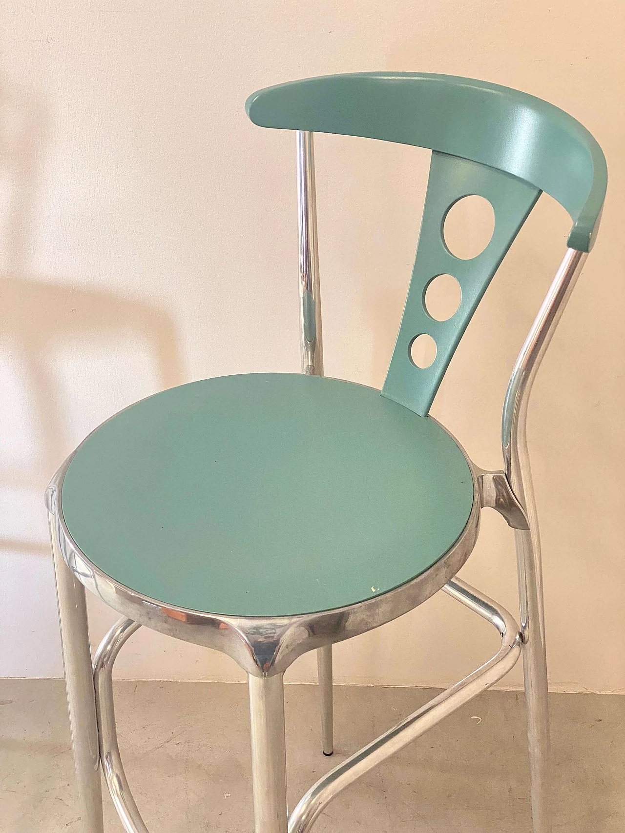 Pair of bar stools by Origlia, 1980s 5