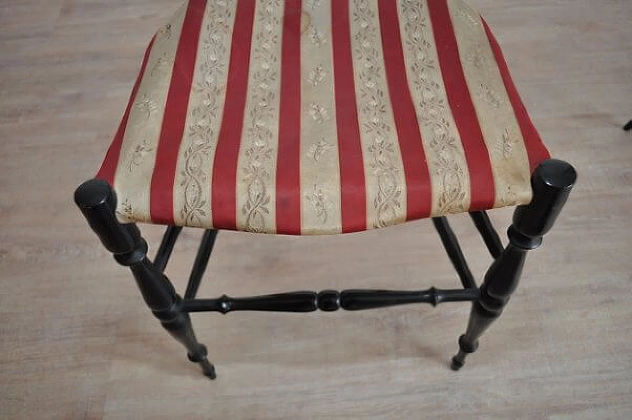 Coppia di sedie in legno e tessuto di Gio Ponti, anni '50 5