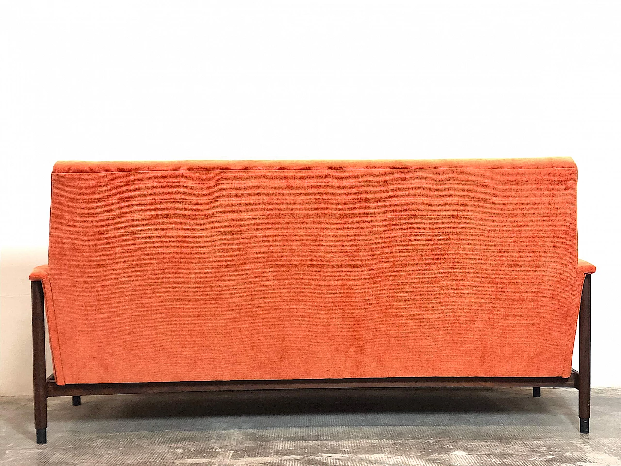 Sofa with orange fabric by Gigi Radice for Minotti, 1960s 4